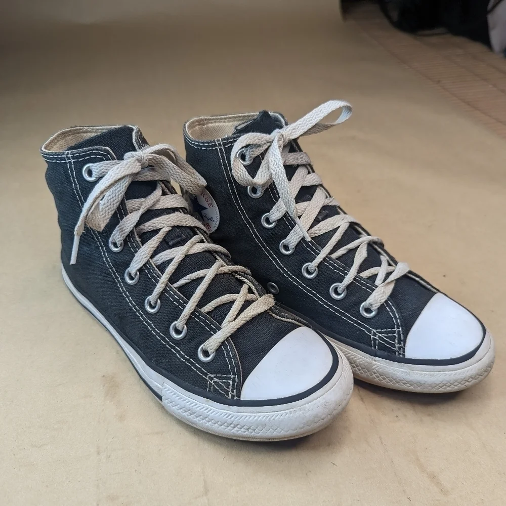 Converse All Star Chuck Taylor Classic Retro Black High Top Shoes 3J231 Youth Si